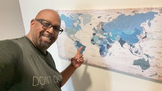 ZEYDRT Teal Decor World Map Canvas Wall Art Review