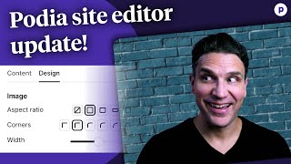 Podia site editor updates - media options