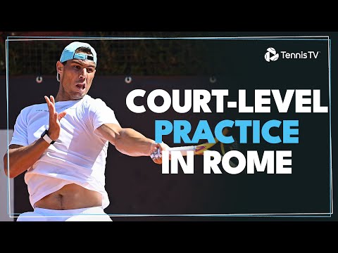 Nadal, Djokovic, Dimitrov, Rune, Ruud & More Court-Level Tennis Practice In Rome!