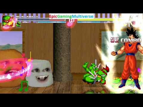 The Annoying Orange And Goku VS Raphael And Michelangelo In A MUGEN Match / Battle / Fight