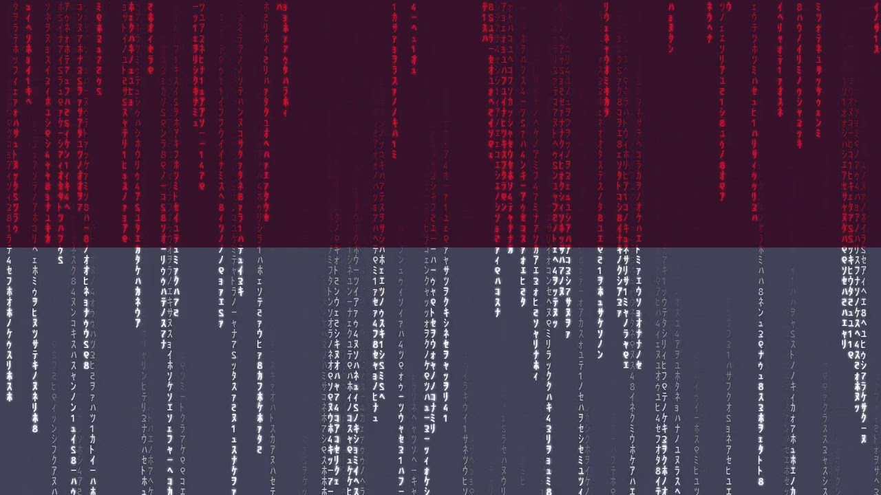 Indonesia Flag Matrix Rain Style Digital Stock Illustration | Motion background | Screen Saver