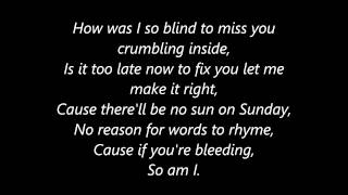 James Blunt   Sun On Sunday Lyrics on Screen