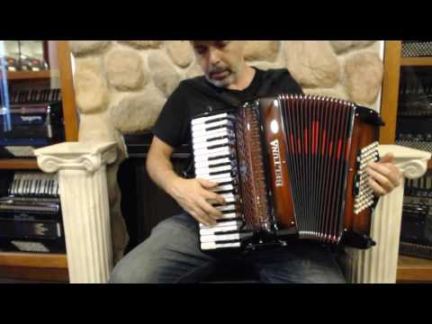 BELTSTUIII3472DC - Dark Chocolate Shadow Beltuna Studio III Compact Piano Accordion LMM 34 72 $4999