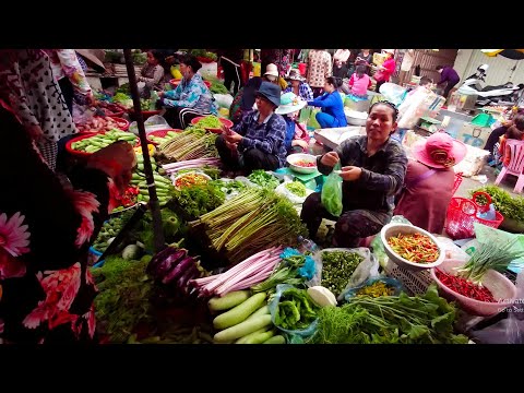 Street Market Fresh Food, Psar Kraom Fresh Food Market Activities Chhbar Ampov 4
