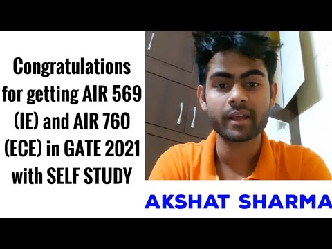 AIR 569 in Instrumentation and AIR 760 in ECE (GATE 2021) | Akshat Sharma