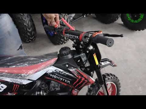 Mini Moto Cross Trilha 49cc Bz Monster Gasolina 2 Tempos