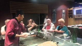 preview picture of video 'Teppanyaki Night Morgans Seafood Restaurant Scarborough 08 March 2014'