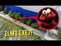 DRONE CATCHES ELMO.EXE AT ABANDONED MOVIE THEATRE!! (ATTACKED)