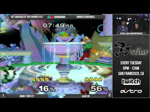 Get Smashed at the Foundry #31 - Loser Quarters: MIOM|Toph (Fox) vs Alan (Sheik)