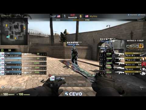 Mythic vs 3sUP Game 1 (CEVO-P CS:GO Season 8) - KnoobLord & LATORR