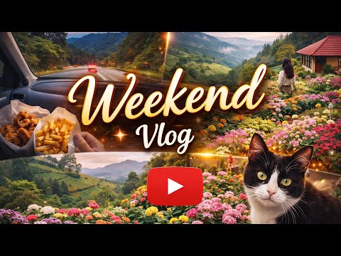 A Magical Weekend in the Hills 🌸 | Night Drive, Beautiful Flowers & Our Cute Cat 🐱 | Weekend Vlog