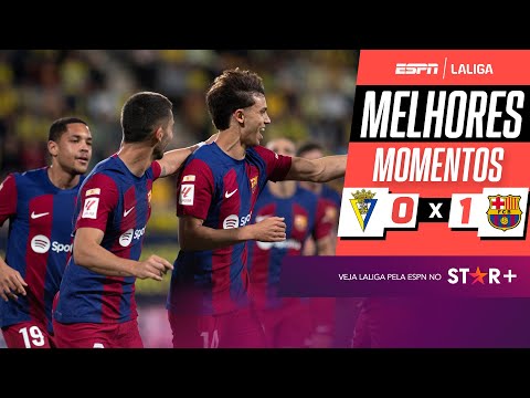 Gols e lances de Cadiz x Barcelona