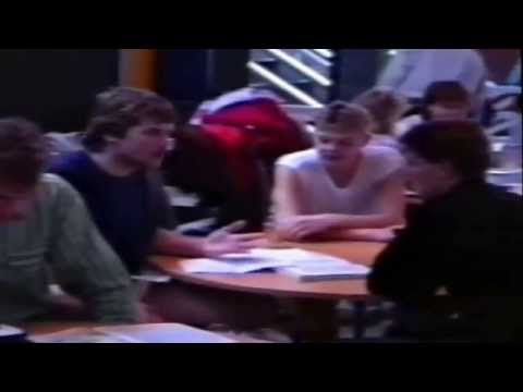 Frokostpause på Fjerritslev Gymnasium den 10.11.1989