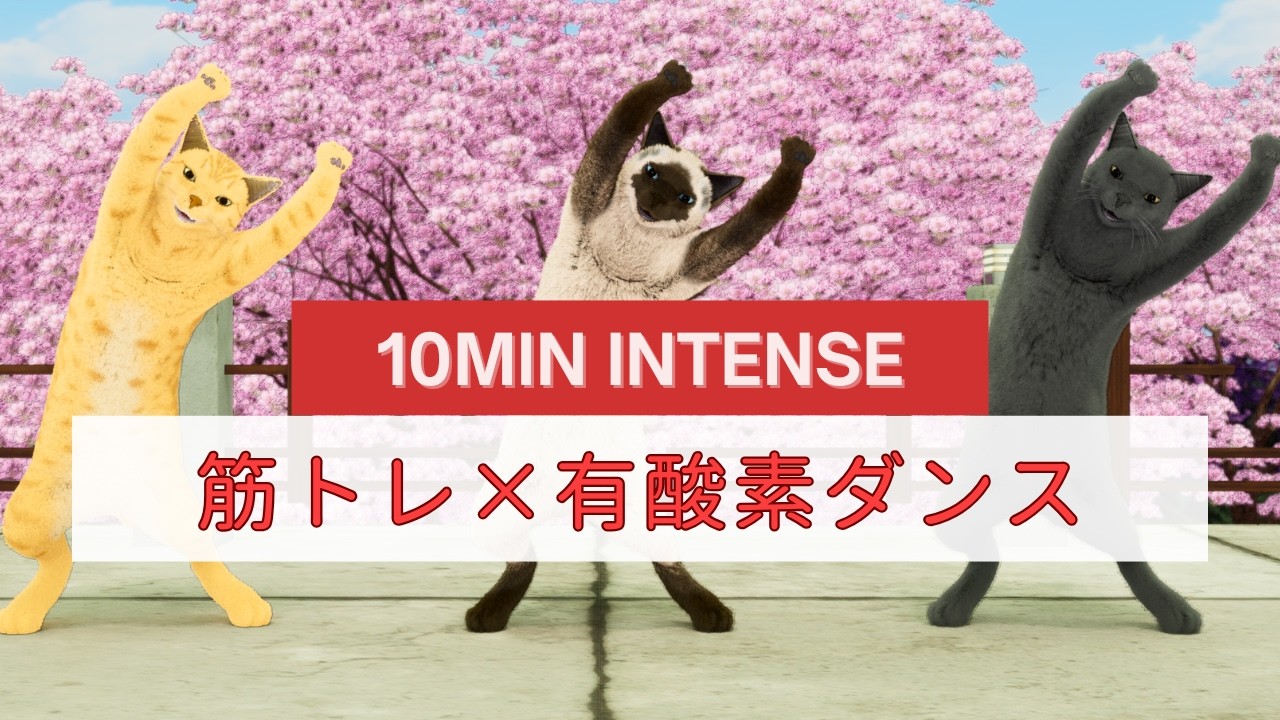 ジャンプなしでもとことん追い込む！10分筋トレ×有酸素ダンス🔥