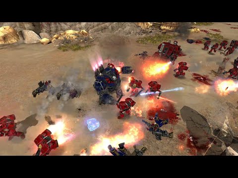 Blood Angels vs Night Lords vs Tyranids vs Dark Eldar - Expansion DLC - W40K Dawn Of War Soulstorm