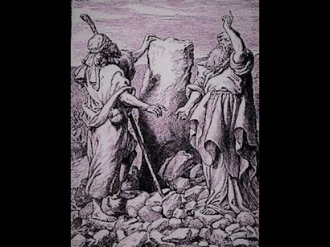 Jacob confronts Laban then Esau