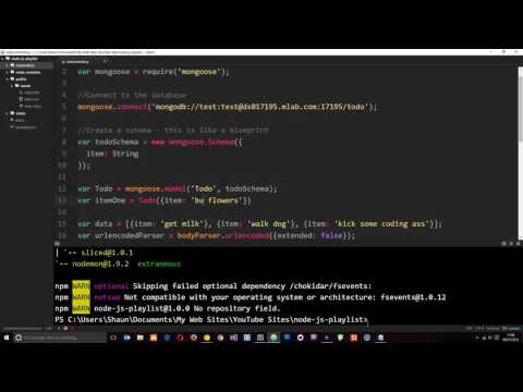 Node JS Tutorial for Beginners 36 Making a To do App part 5