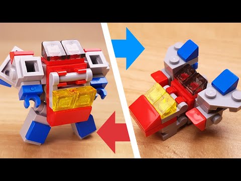 [LEGO Mini Robot Tutorial] Fighter jet Transformer Mech (similar with Starscream)/ミニレゴ変身ロボ/미니 레고변신로봇