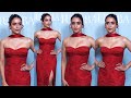 Sanya Malhotra Gorgeous Bold Look In Red Gown At An Event
