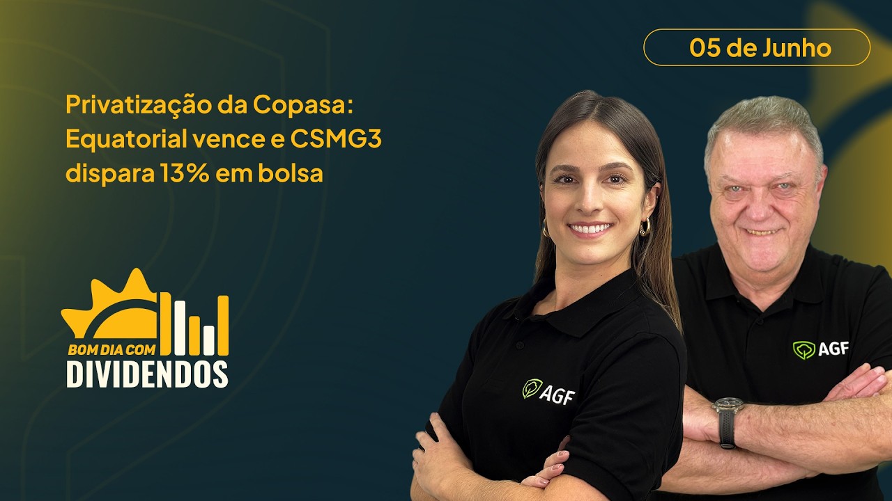 Privatização da Copasa: Equatorial vence e CSMG3 dispara 13% em bolsa | Bom Dia com Dividendos
