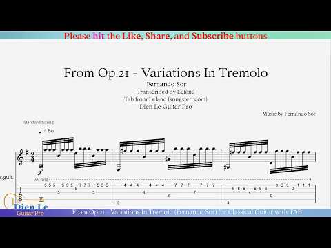 Variations In Tremolo From Op21 - Fernando Sor