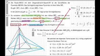 Abschlussprüfung Mathematik 2024 A2 Lösung (Raumgeometrie)