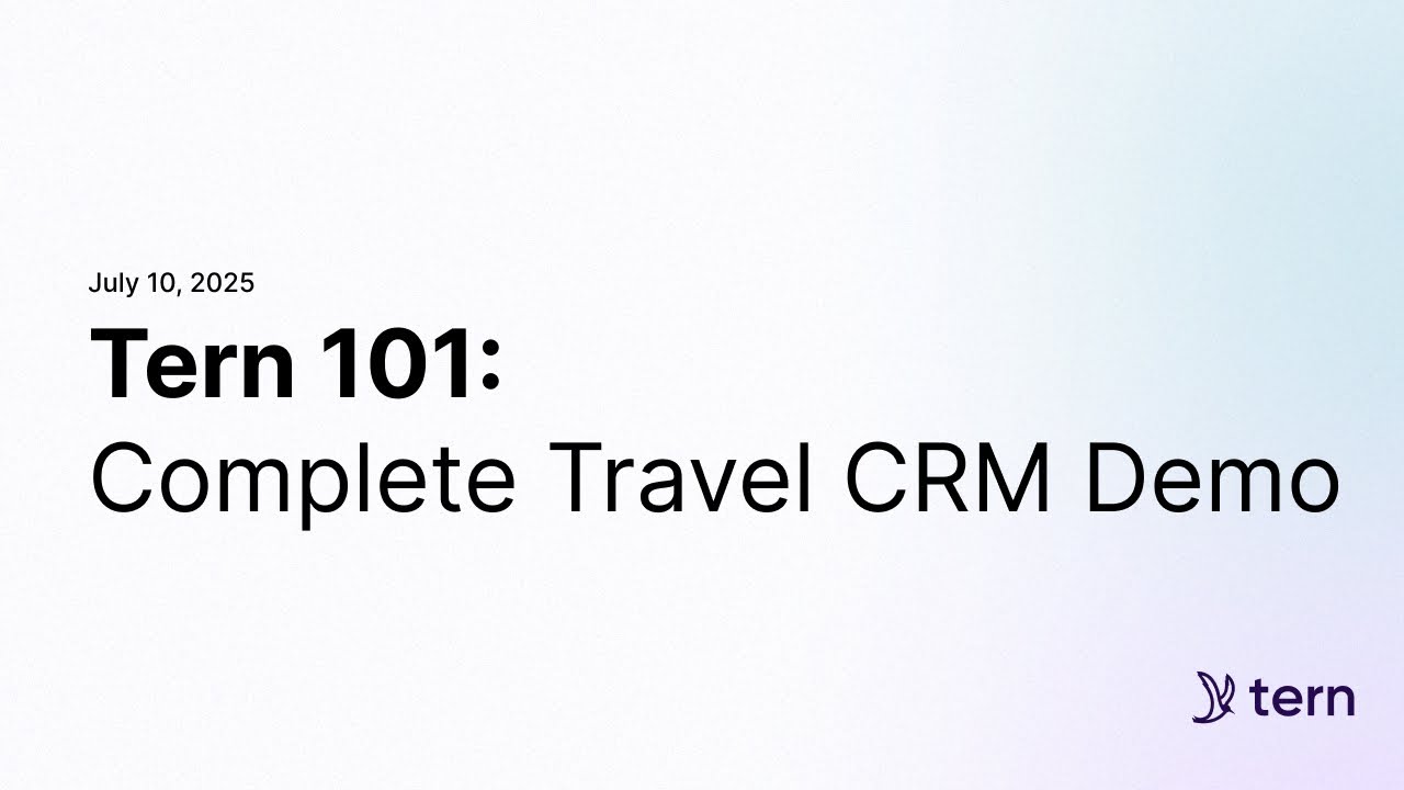 Tern 101 Demo: Build Itineraries from Scratch & Eliminate Invisible Work
