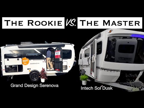 Grand Design Serenova vs  Intech Sol Dusk: Euro Style Campers With Bathrooms and Kitchens Inside