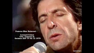 Famous Blue Raincoat - Leonard Cohen Live  Concert in German ZDF TV 02 12 1979