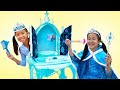 Wendy And Jannie Pretend Play Frozen Dress Up With Costumes And Make Up Toys