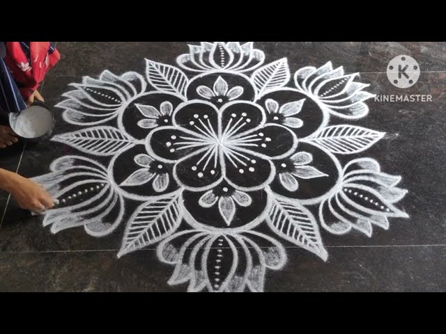 beautiful latest rangoli kolam/ Easy rangoli kolam