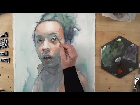 New QoR Watercolors + Step-by-Step Iridescent Blooms Painting Demo for Fabriano | Ali Cavanaugh