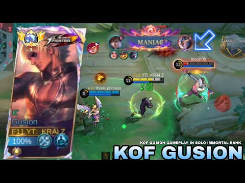 KOF GUSION MIDLANE INSANE GAMEPLAY | MIDLANE ALSO OP IN SOLO RANK