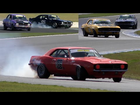 Stubber last to 2nd! Group N Historic Touring Cars O2L Race 3 Phillip Island Classic 2023 69 Camaro