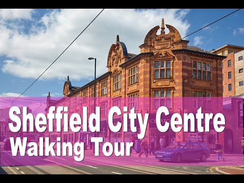 Walking Tour of Sheffield City Centre - Student Nightlife - Bars and Nightclubs in the day