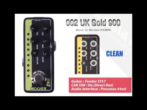 MOOER Micro Preamp 002 - UK Gold 900 with 4pcs 2inch New Pedal Cables image 3