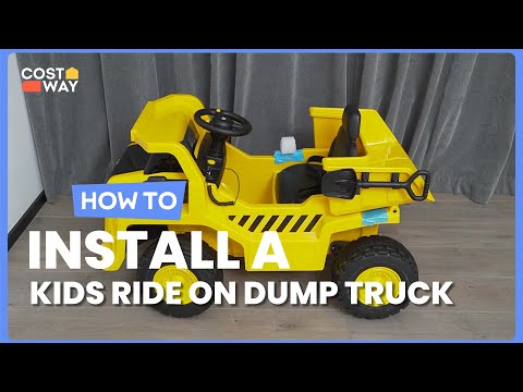 How to Install the 12V Caterpillar Licensed Kids Ride on Dump Truck | TQ10209 #costway