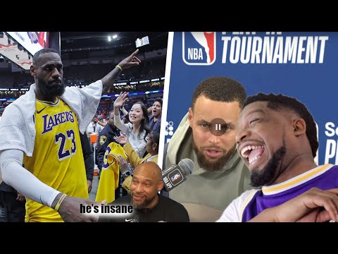 DARVIN CALLED ME INSANE LMFAOO! LAKERS at PELICANS | WARRIORS LOSE! #SoFiPlayIn | FULL HIGHLIGHTS