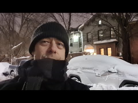 Toronto LIVE: A Wednesday Night Brutal Wind Chill Walk Around The Still Buried City