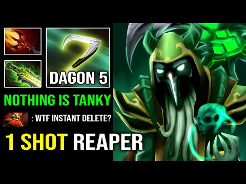 There's Nothing this Necrophos Can't 1 Shot | WTF Solo Mid Reaper Level 5 Dagon Dota 2