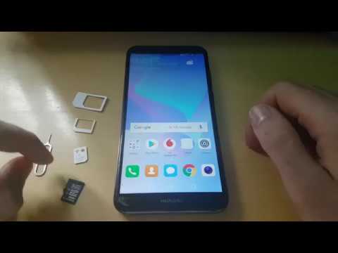 Cómo insertar SIM (Nano-SIM) y / o Micro-SD en Huawei Y6 2018 (ATU-LX3/L11/L21/L22).