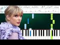 Taylor Swift - Cornelia Street (Piano Tutorial With Sheets) Advanced