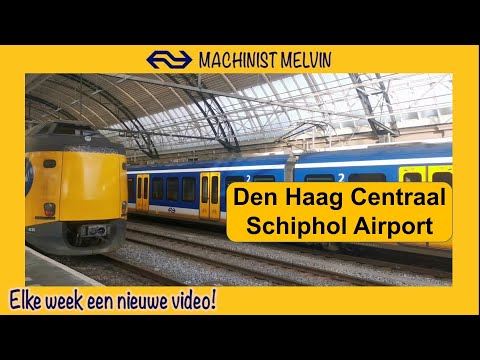 4k DEN HAAG via LEIDEN naar SCHIPHOL AIRPORT met een INTERCITY!