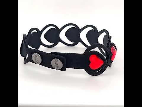 Браслет Spark из Алькантара со Swarovski Loving Heart BN2808H3CZLSI - фото 1 - id-p1481190083