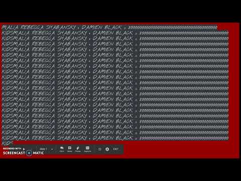 Malia Rebecca Shabansky + Damien Black = 8000000000000000000