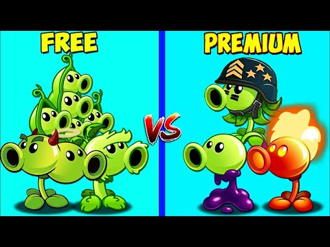 Team 3 Pea FREE vs PREMIUM - Who Will Win? - Pvz 2 Team Plant vs Team Plant