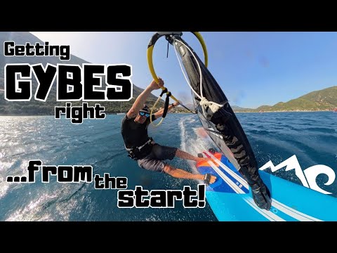 The planing Carve Gybe- get it right from the start. Windsurf jibe, filmed in Vassiliki!