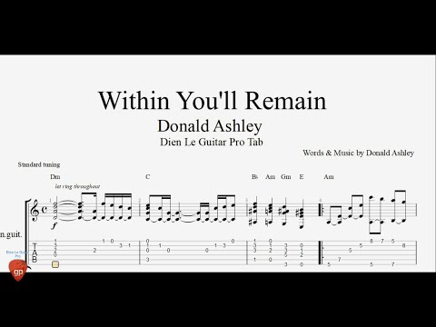 Donald Ashley - Within You'll Remain - Guitar Tabs