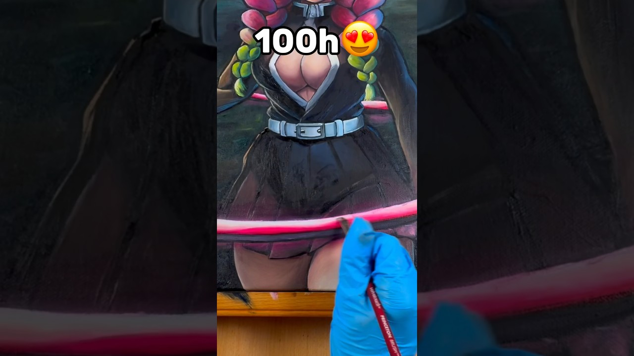 1 hour vs 100 hour Mitsuri Painting…