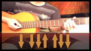 Batida 2, Ritmo simples -POP ROCK- Aprenda Violao sozinho! Aula e tutorial por CEZAR